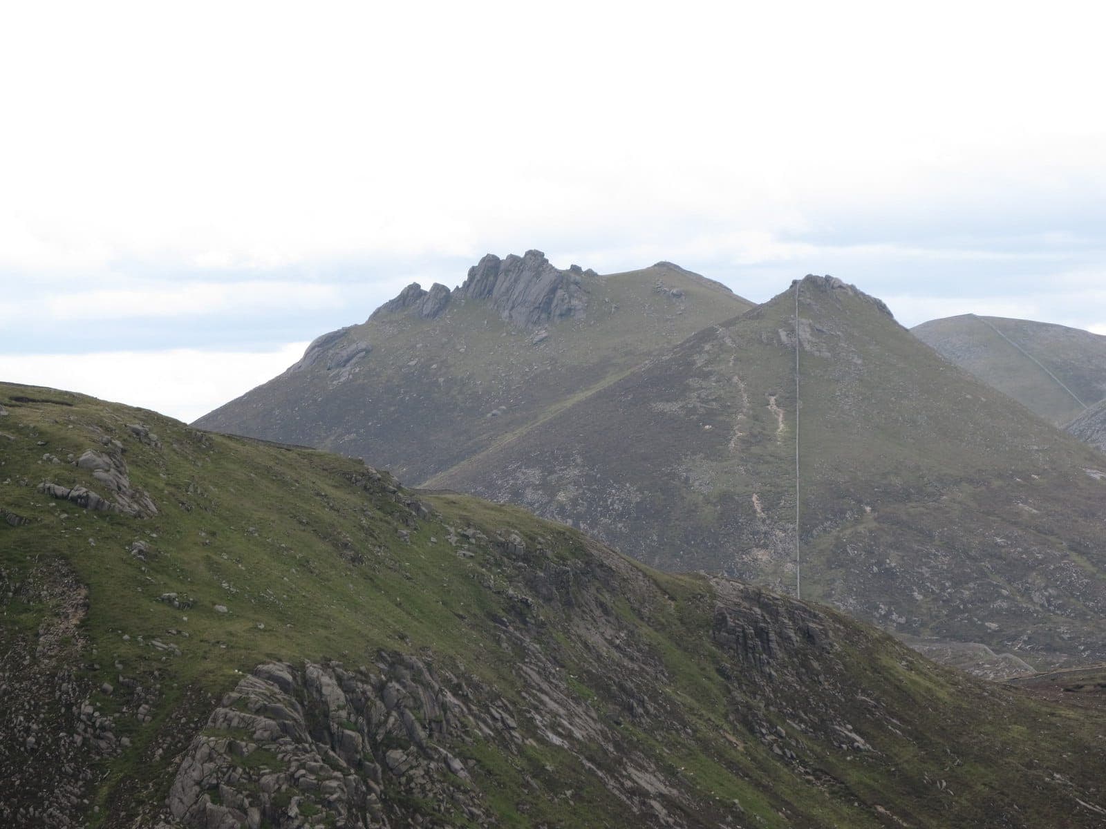 Slieve Bearnagh ridgeline from Commedagh in the Mourne Mountains